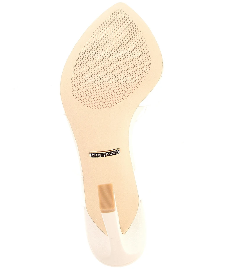 Gianni Bini Oshie Clear Banded Pointed Toe Dress Slide Sandals