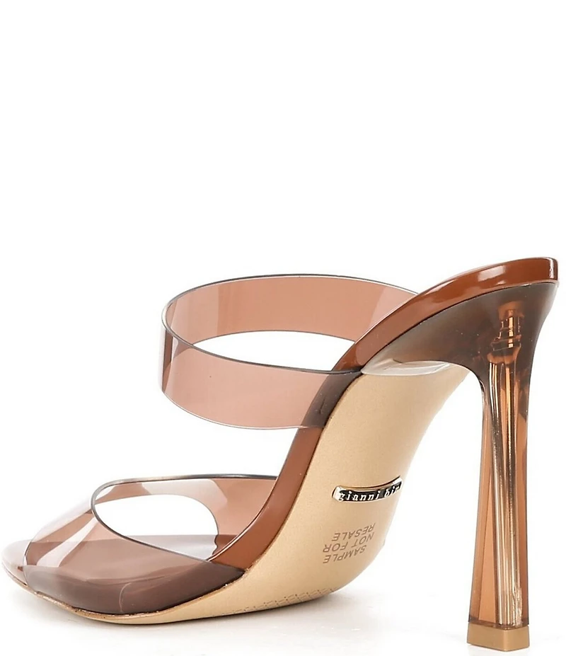 Gianni Bini Oshie Clear Banded Patent Pointed Toe Dress Slide Sandals