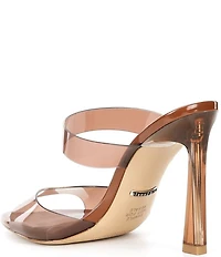Gianni Bini Oshie Clear Banded Patent Pointed Toe Dress Slide Sandals