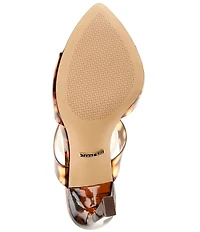 Gianni Bini Oshie Tortoise Print Pointed Toe Dress Slide Sandals