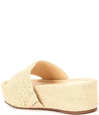 Gianni Bini Owens Raffia Platform Slide Sandals