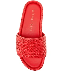 Gianni Bini Owens Raffia Platform Slide Sandals