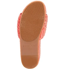 Gianni Bini Owens Raffia Platform Slide Sandals