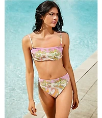 Gianni Bini Paisley High Leg High Waisted Swim Bottom