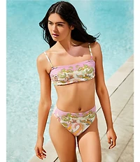 Gianni Bini Paisley High Leg High Waisted Swim Bottom