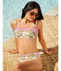 Gianni Bini Paisley High Leg High Waisted Swim Bottom