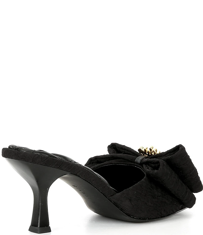 Gianni Bini Peeka Rhinestone Keyhole Ornament Bow Dress Slide Sandals