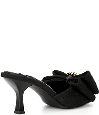 Gianni Bini Peeka Rhinestone Keyhole Ornament Bow Dress Slide Sandals