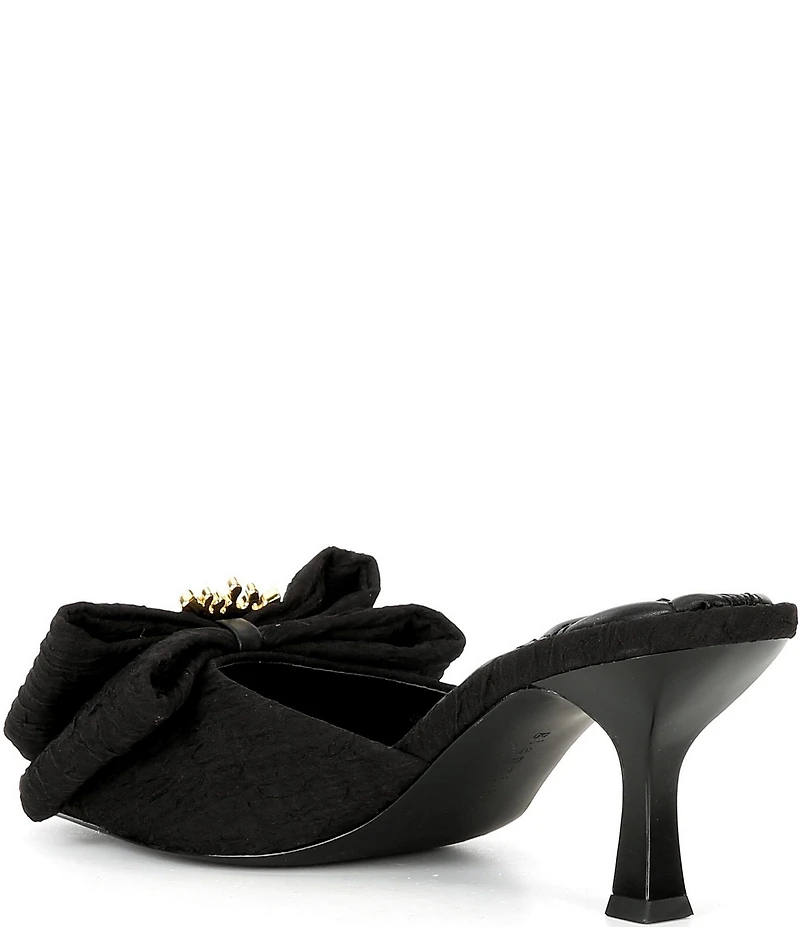 Gianni Bini Peeka Rhinestone Keyhole Ornament Bow Dress Slide Sandals