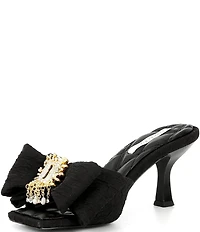 Gianni Bini Peeka Rhinestone Keyhole Ornament Bow Dress Slide Sandals