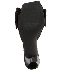 Gianni Bini Peeka Rhinestone Keyhole Ornament Bow Dress Slide Sandals