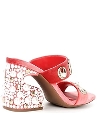 Gianni Bini Penei Velvet Pearl Ornament Slide Sandals