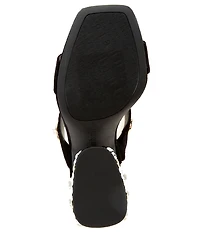 Gianni Bini Penei Velvet Pearl Ornament Slide Sandals