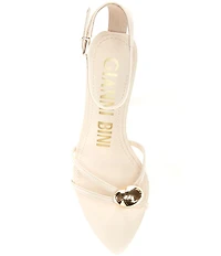 Gianni Bini Phoenix Leather Strappy Gold Ornament Dress Sandals