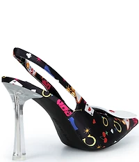 Gianni Bini Pokerface Casino Print Mismatch Stiletto Dress Pumps