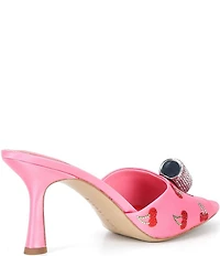 Gianni Bini Popz Two Cherry Soda Rhinestone Embellished Dress Slide Sandals