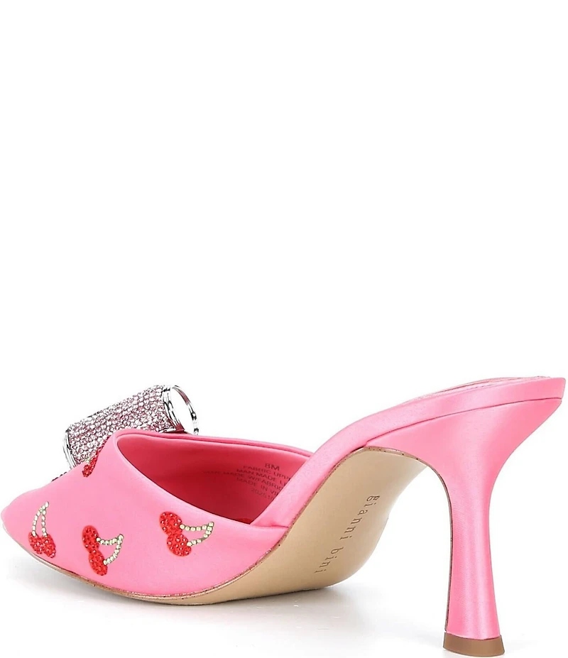 Gianni Bini Popz Two Cherry Soda Rhinestone Embellished Dress Slide Sandals