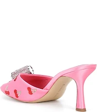 Gianni Bini Popz Two Cherry Soda Rhinestone Embellished Dress Slide Sandals