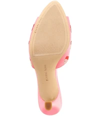 Gianni Bini Popz Two Cherry Soda Rhinestone Embellished Dress Slide Sandals