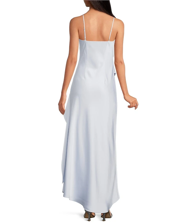 gianni bini harper satin v neck sleeveless slip midi dress Your next night out calls for this stunning Harper satin V-neck sleeveless slip midi dress! @fo.rosi . . . . #dillards #giannibini #mididress #satindress #giannibinidresses #datenight #ootd #dresses #onlyatdillards #shopdillards
