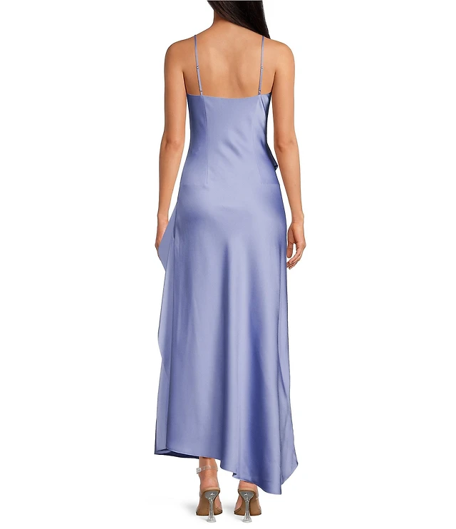 gianni bini harper satin v neck sleeveless slip midi dress Gianni Bini Harper Satin V-Neck Sleeveless Slip Midi Dress