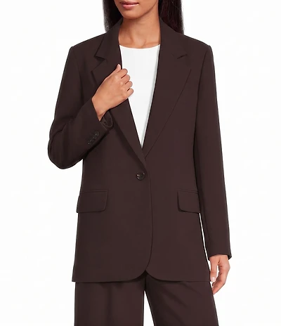 Gianni Bini Ralphie Notched Lapel Collared Long Sleeve Blazer