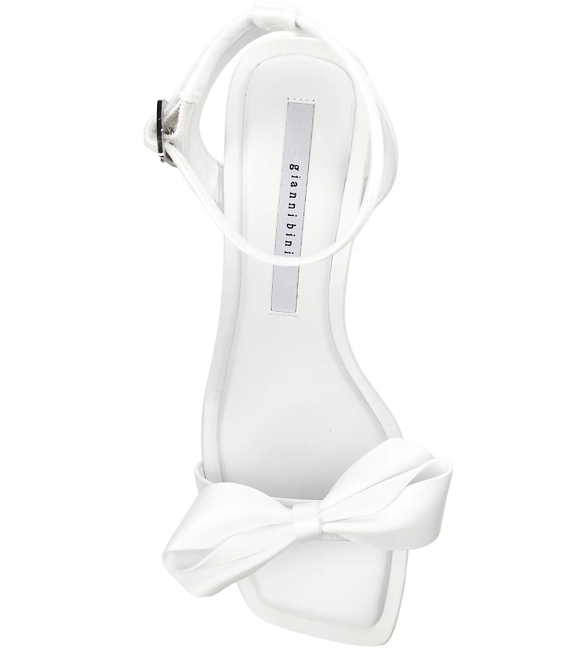 Gianni Bini Ransley Satin Bow Square Toe Dress Sandals
