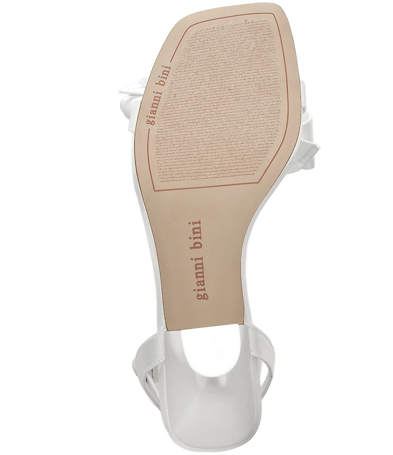 Gianni Bini Ransley Satin Bow Square Toe Dress Sandals