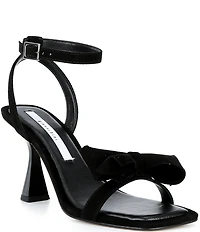 Gianni Bini Ransley Suede Bow Square Toe Dress Sandals