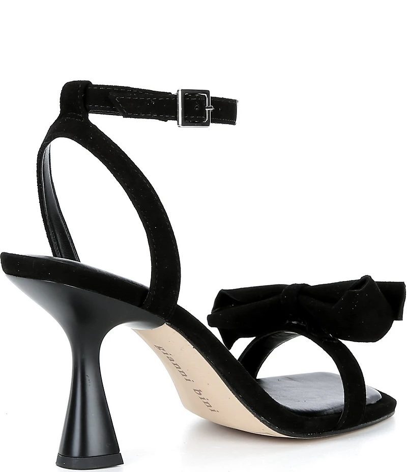 Gianni Bini Ransley Suede Bow Square Toe Dress Sandals