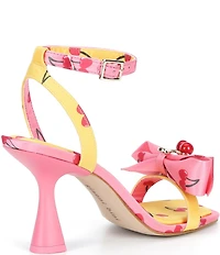 Gianni Bini Ransley Two Cherry Satin Bow Dress Sandals