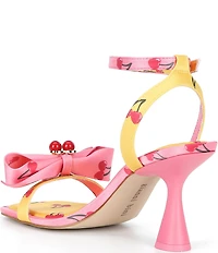 Gianni Bini Ransley Two Cherry Satin Bow Dress Sandals
