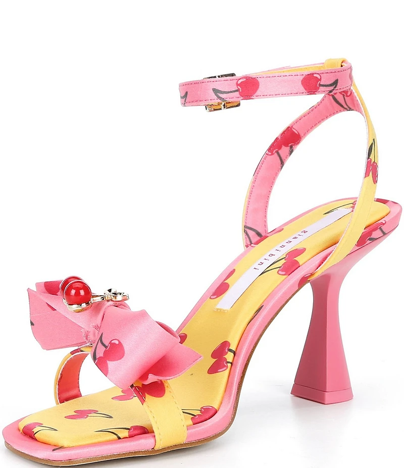 Gianni Bini Ransley Two Cherry Satin Bow Dress Sandals