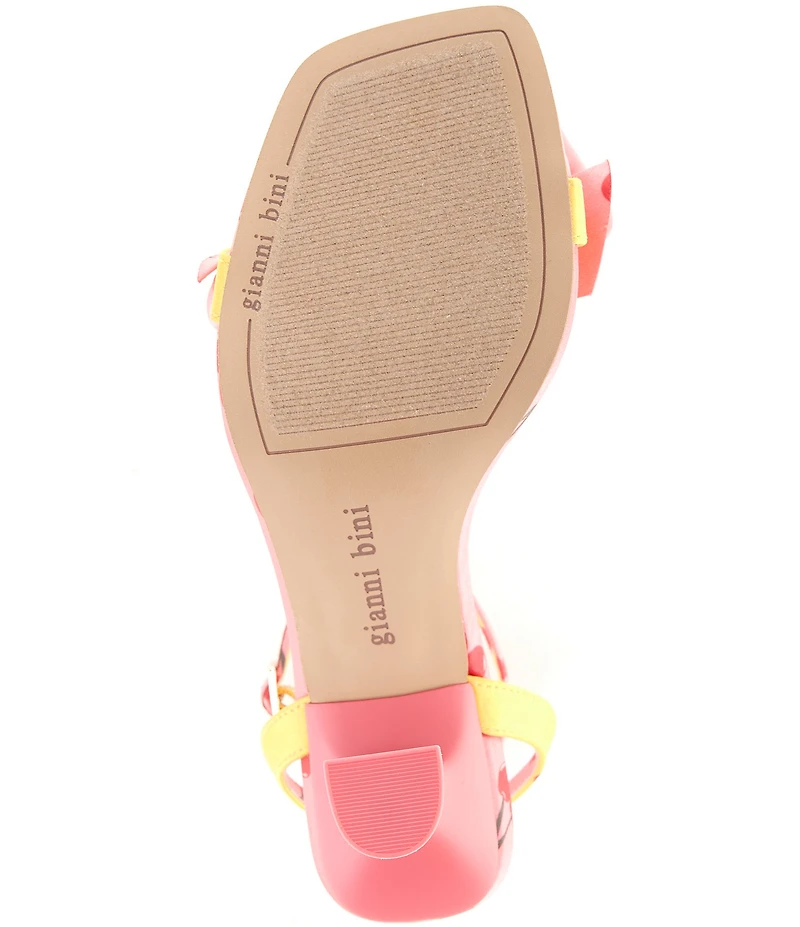 Gianni Bini Ransley Two Cherry Satin Bow Dress Sandals