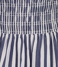 Gianni Bini Renee Stripe Smocked Square Neck Dress