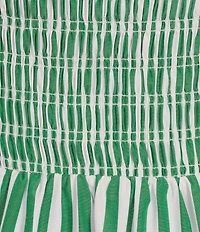 Gianni Bini Renee Stripe Smocked Square Neck Dress