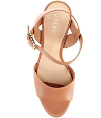 Gianni Bini Renner Leather Block Heel Platform Sandals