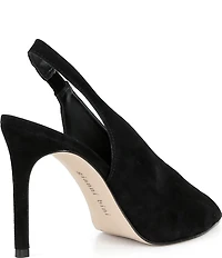 Gianni Bini Renton Suede Open Toe Slingback Heels