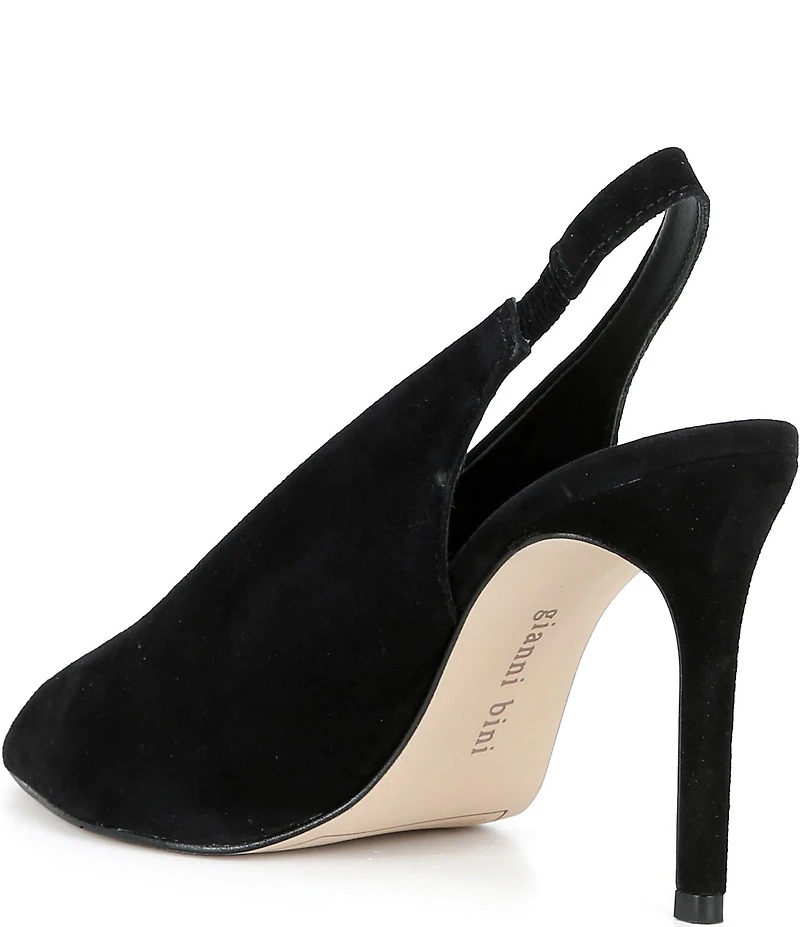 Gianni Bini Renton Suede Open Toe Slingback Heels