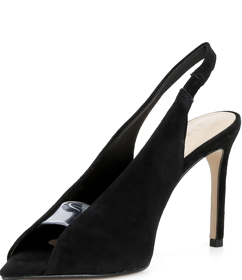 Gianni Bini Renton Suede Open Toe Slingback Heels