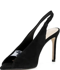 Gianni Bini Renton Suede Open Toe Slingback Heels