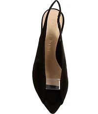 Gianni Bini Renton Suede Open Toe Slingback Heels