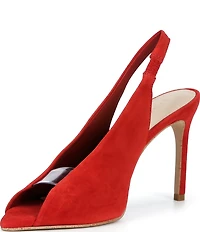 Gianni Bini Renton Suede Open Toe Slingback Heels
