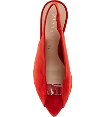 Gianni Bini Renton Suede Open Toe Slingback Heels