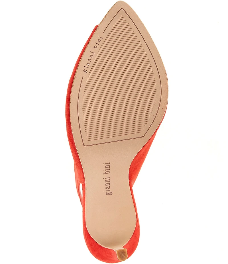 Gianni Bini Renton Suede Open Toe Slingback Heels