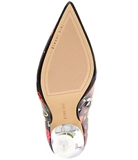 Gianni Bini Risky Casino Print Embellished Martini Heel Dress Boots