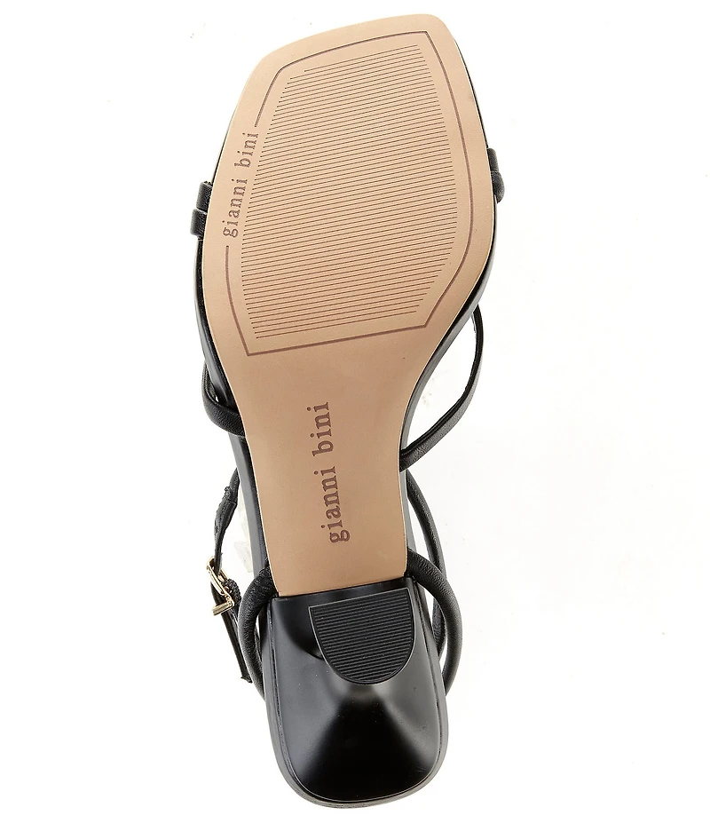 Gianni Bini Rondo Leather Strappy Square Toe Dress Sandals