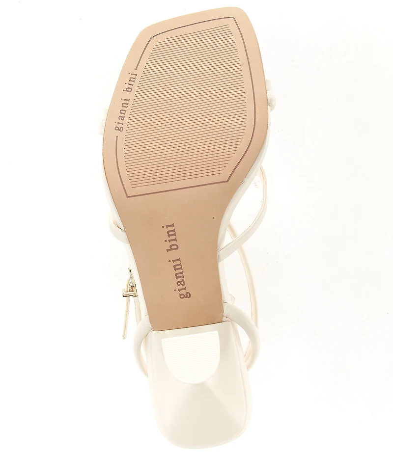 Gianni Bini Rondo Leather Strappy Square Toe Dress Sandals