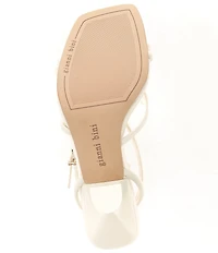 Gianni Bini Rondo Leather Strappy Square Toe Dress Sandals