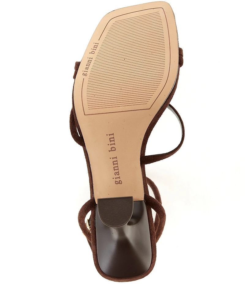 Gianni Bini Rondo Suede Strappy Square Toe Dress Sandals
